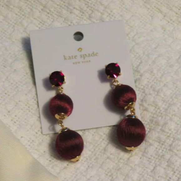 Kate Spade Sumac Linear Graduated Ball Earrings - Picture 2 of 3